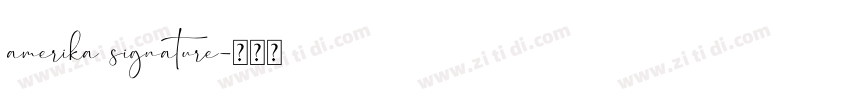amerika signature字体转换